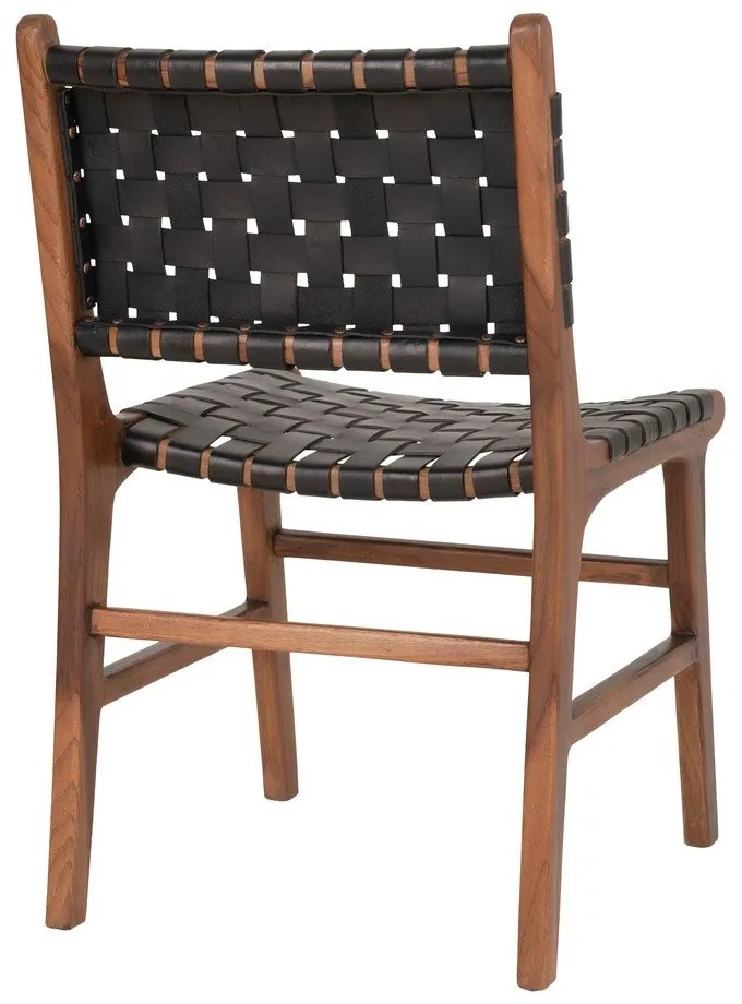 Fekete-barna teakfa étkezőszék szett 2 db-os Perugia – House Nordic