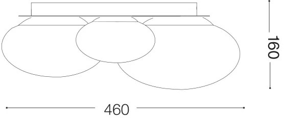 Ideal Lux - LED Mennyezeti lámpa NINFEA 3xGX53/9W/230V fehér