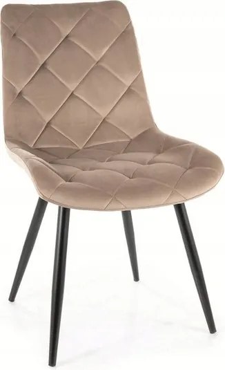 Ralph Velvet kárpitozott szék sötét BÉZS/fekete