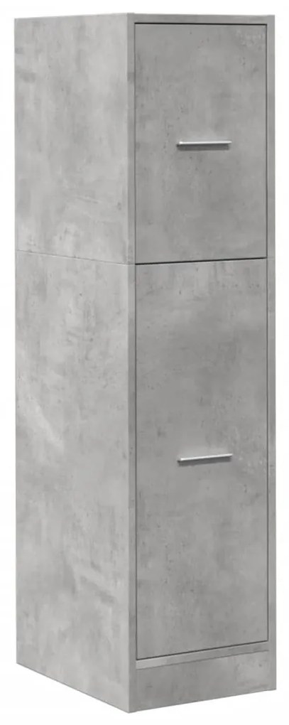 betonszürke szerelt fa patikaszekrény 30 x 41 x 118 cm