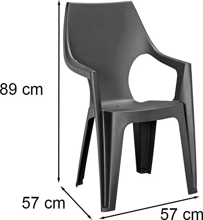 Parker Large 8+1 kerti bútor garnitúra szett kőris-grafit