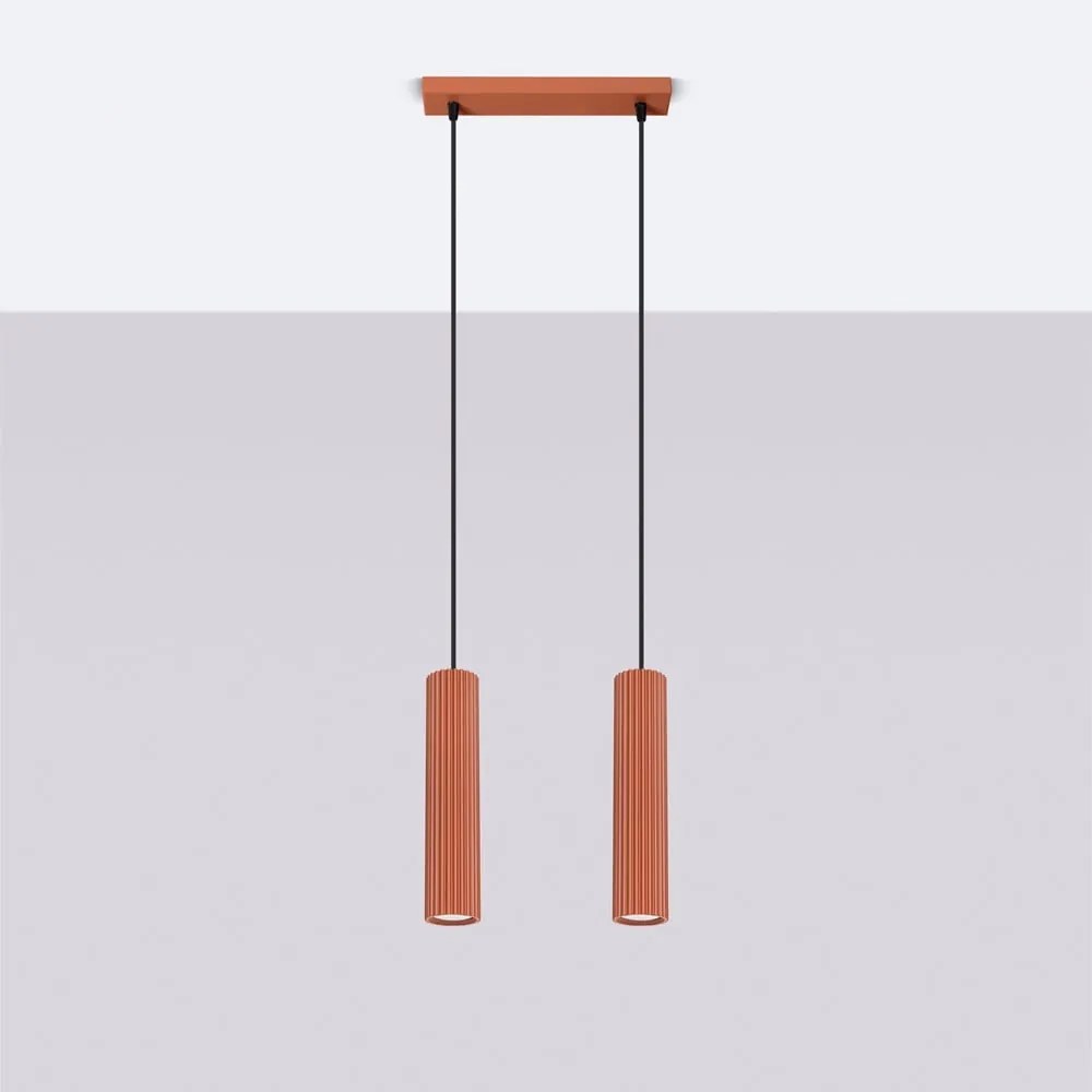 Téglavörös függőlámpa Gleam – Sollux