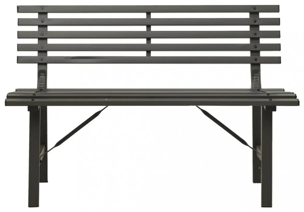 fekete acél kerti pad 110 cm