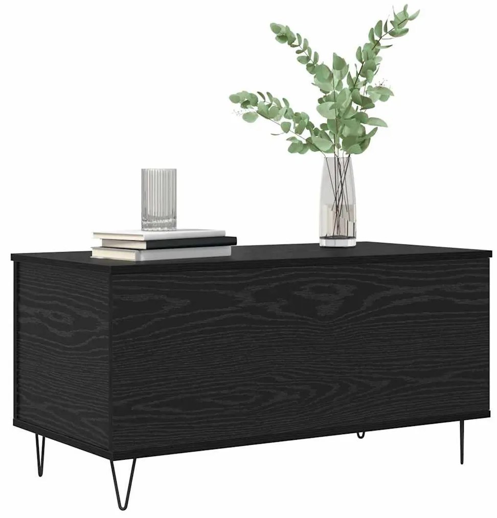 vidaXL Dohányzóasztal Musta tammi 90 x 44.5 x 45 cm Faanyag