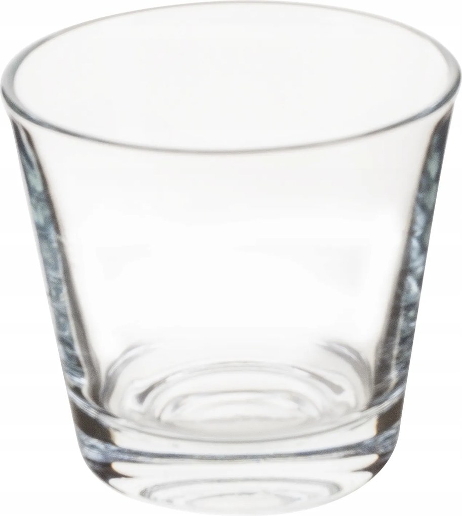 Klasszikus üveg teamécsestartó kerek átlátszó 8 cm magas