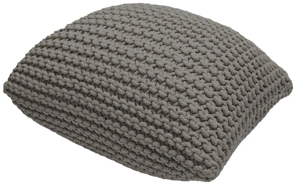 Knit szürke párna és puff - Bonami Essentials