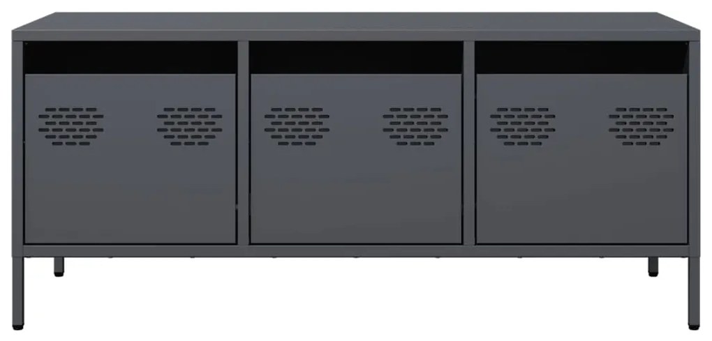 antracit hidegen hengerelt acél TV-szekrény 101,5x39x43,5 cm