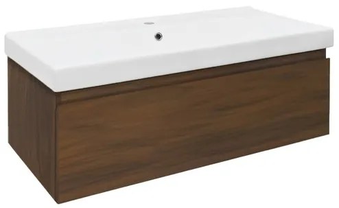 SAT B-Way Fürdőszobaszekrény mosdóval 99x30x45 cm dió matt BWAY100NUTU1