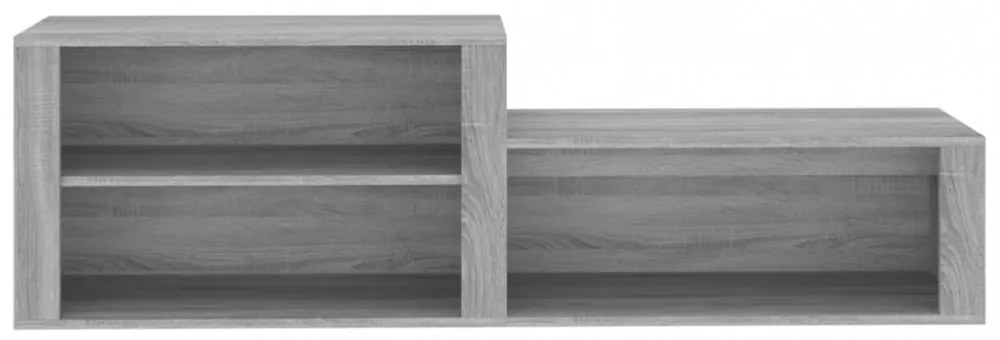 szürke sonoma színű szerelt fa cipősszekrény 150x35x45 cm