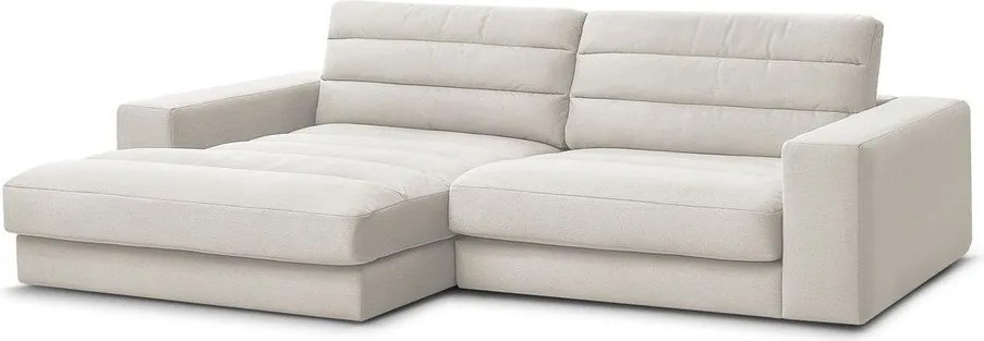 Bézs bársony sarokkanapé (bal oldali-heverő résszel) Sierra – Bobochic Paris