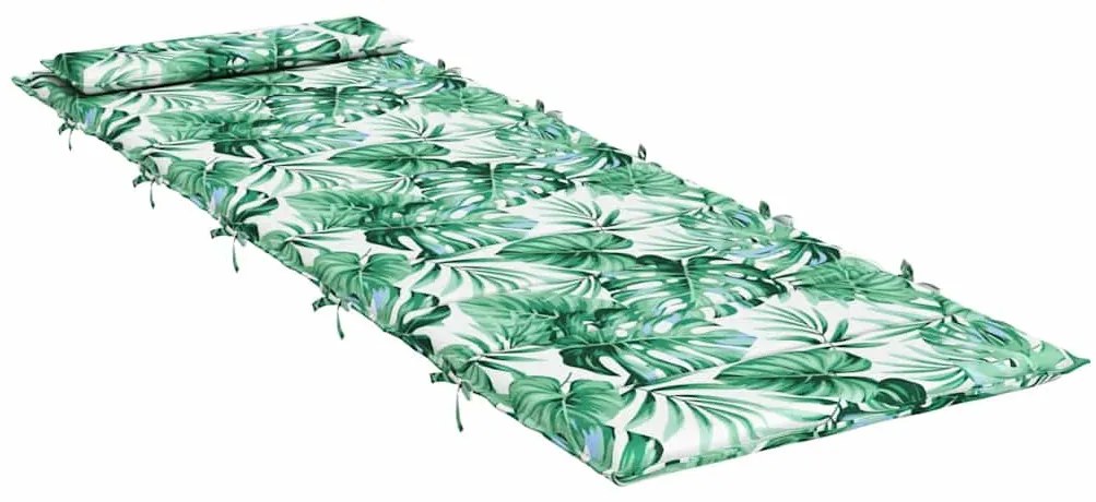 levélmintás oxford-szövet napozóágypárna 180x60x4 cm