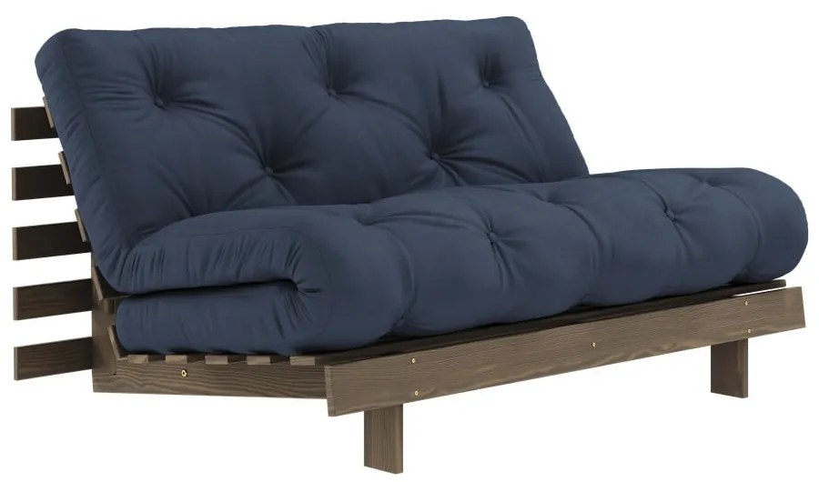 Sötétkék kinyitható kanapé 140 cm Roots – Karup Design