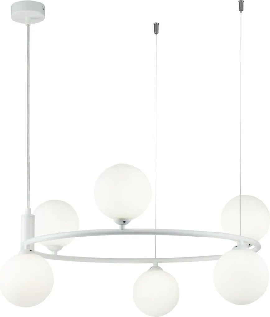 MAYTONI MOD013PL-06W RING Modern Függesztett Lámpa Fehér G9 IP20