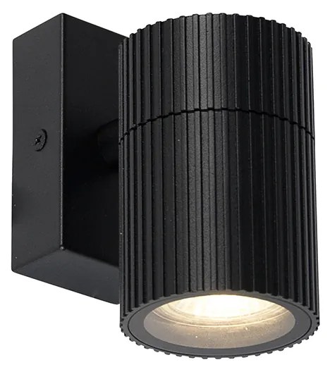 Ipari kültéri fali lámpa fekete IP44 - Vigo