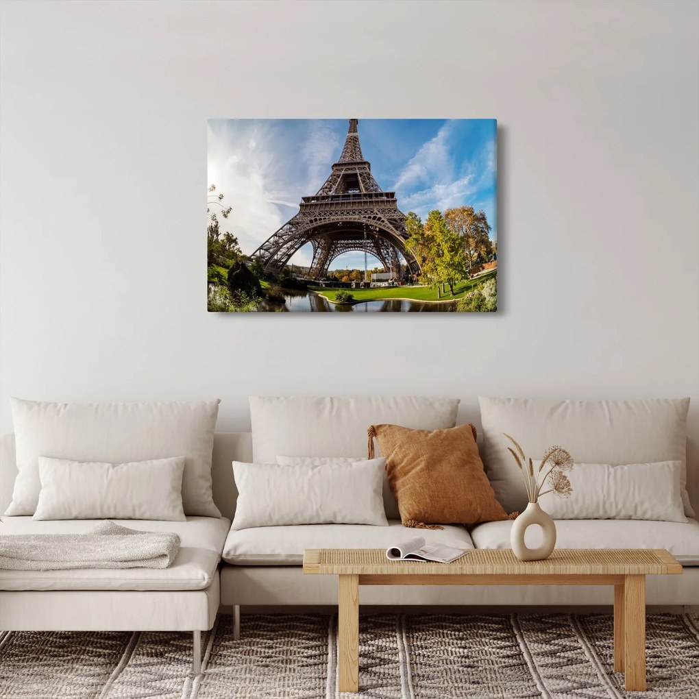 Kép - Eiffel-torony színes (90x60 cm)