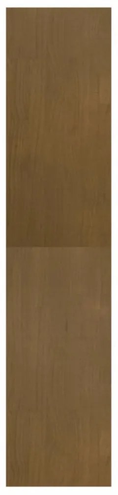 mézbarna fenyőfa könyvszekrény térelválasztó 40 x 30 x 135,5 cm