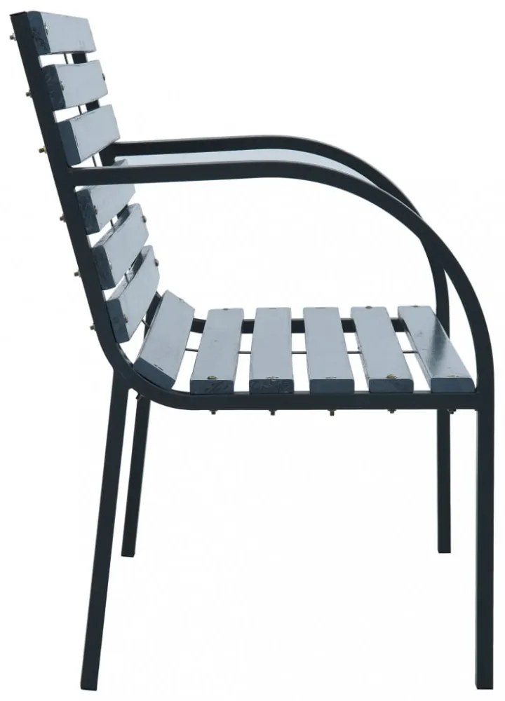 Szürke kerti fapad 120 cm