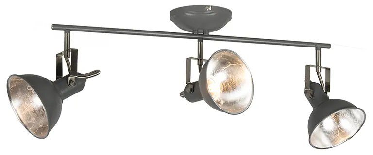 Ipari reflektor antracit színű, forgatható és dönthető, 3-lámpás - Tommy