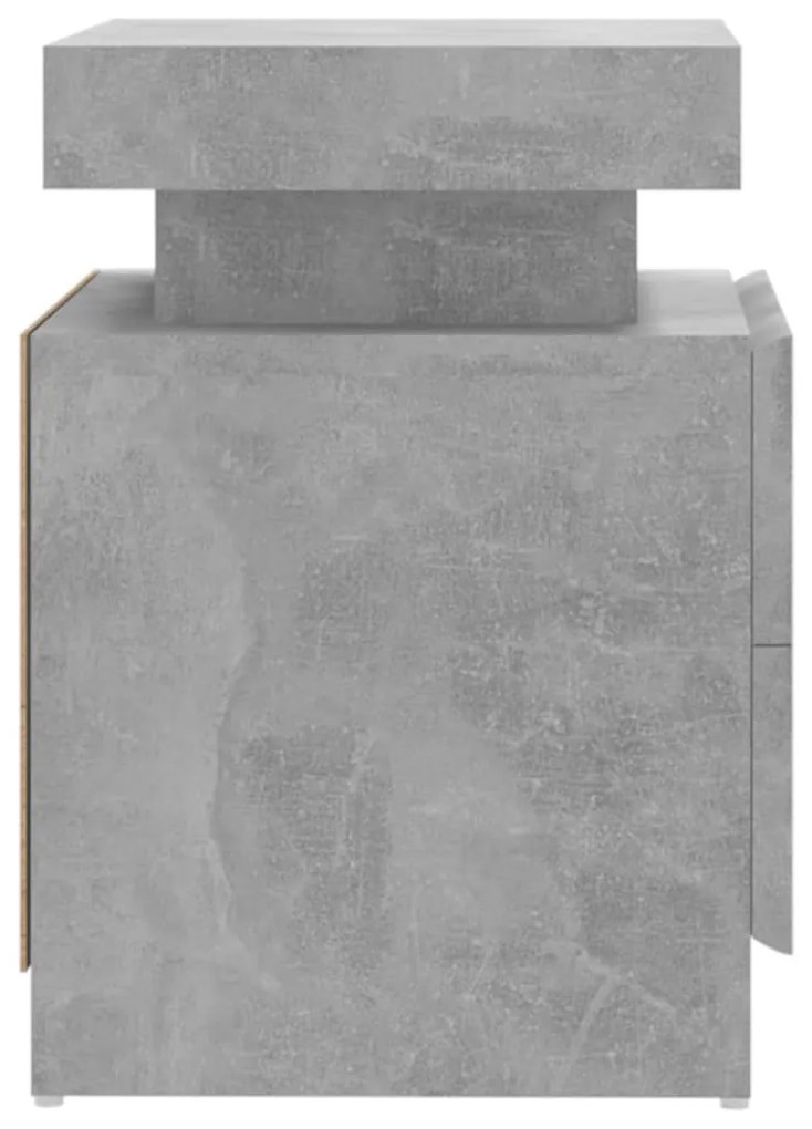 Betonszürke szerelt fa éjjeliszekrény 45 x 35 x 52 cm