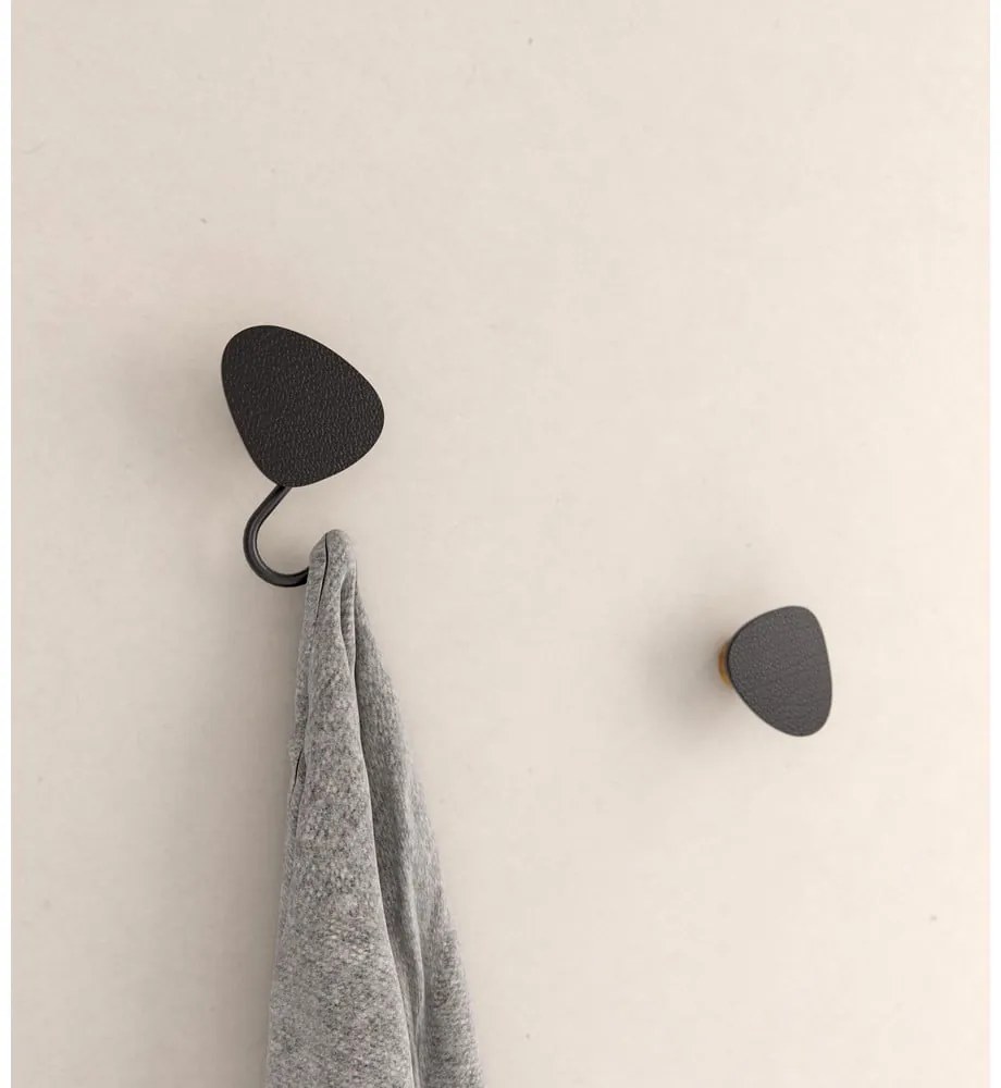 Fekete fali acél akasztó Dot S Bull – LIND DNA