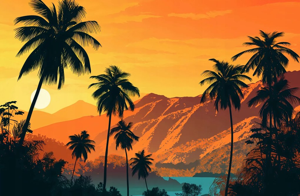 Poszter 91,5x60cm Naplemente a szigeteken