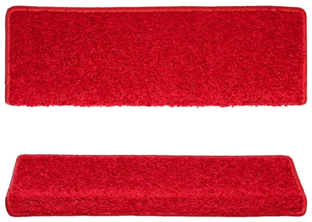 15 db piros lépcsőszőnyeg 65x21x4 cm