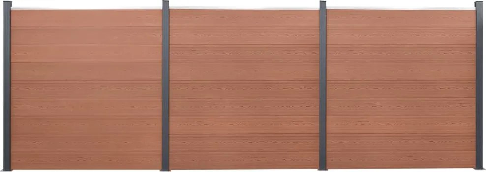 vidaXL barna WPC kerítéspanelszett 526 x 186 cm