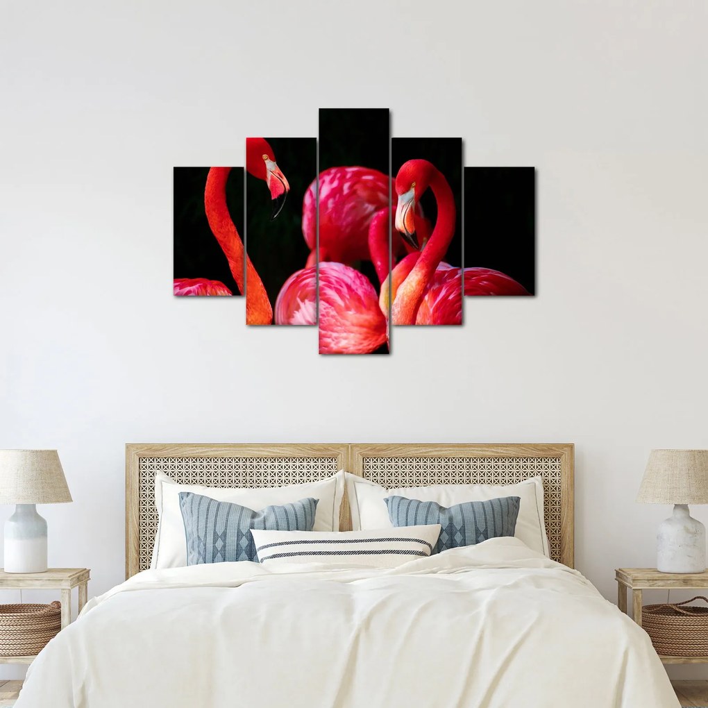 Vörös flamingók képe (150x105 cm)