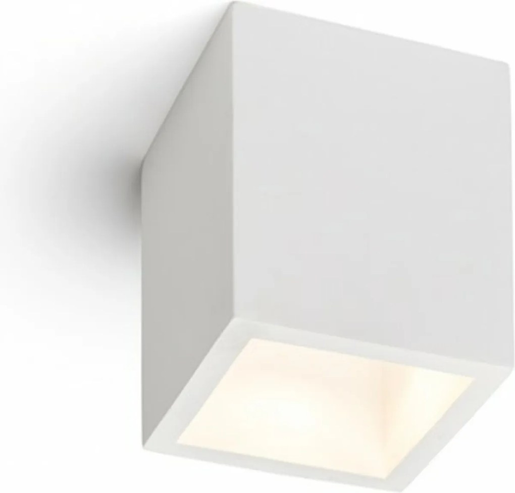 Rendl Jack Sq mennyezeti lámpa, gipsz GU10 50W, festhető, fehér