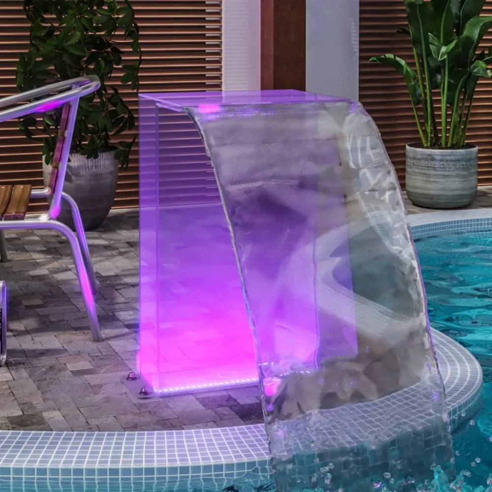 akril medenceszökőkút RGB LED-ekkel 51 cm