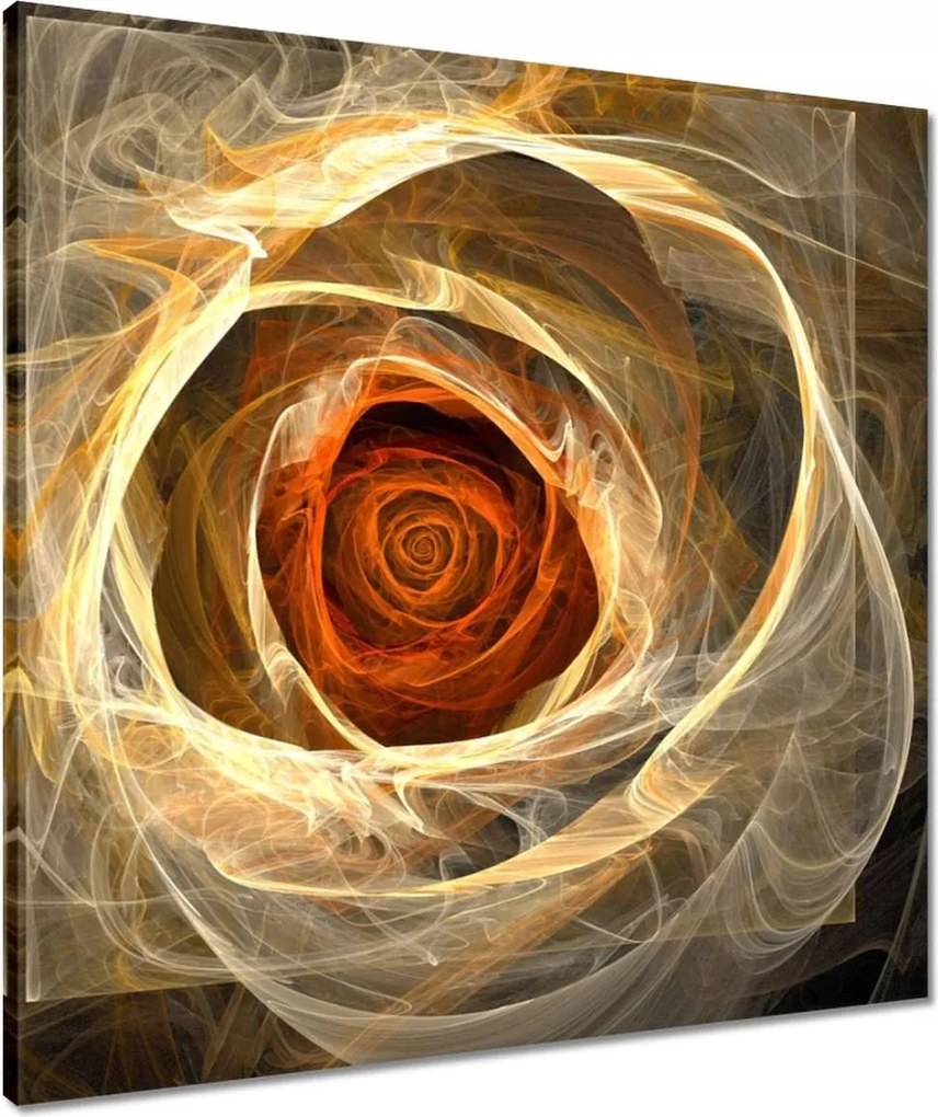 Vászonkép 60x60 Fraktál rózsa