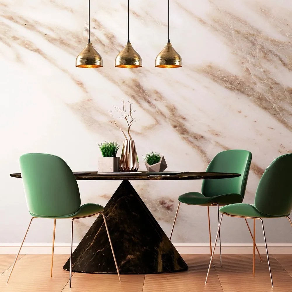 Aranyszínű függőlámpa fém búrával Tattoo – Opviq lights