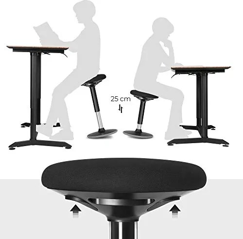 Irodai szék, ergonomikus szék, 56-81 cm magasságban állítható, fekete