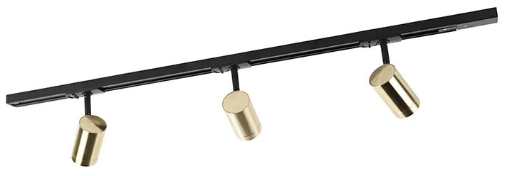 Okos sínrendszer fekete arannyal, 1 fázisú, 3 lámpás, WiFi-vel, GU10 - Jeana
