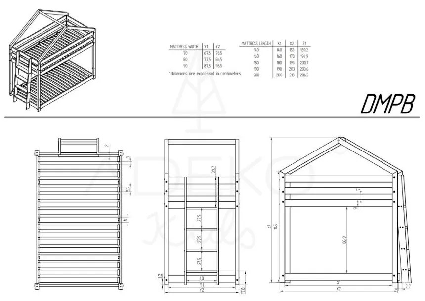Natúr színű ágyneműtartós gyerekágy ágyráccsal 80x160 cm DMPB – Adeko