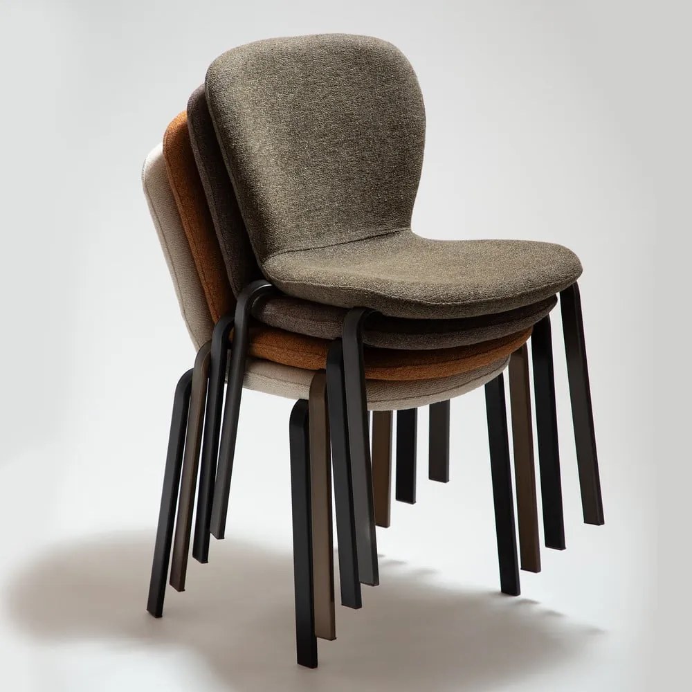 Barna kárpitozott étkezőszék Heap – DAN-FORM Denmark