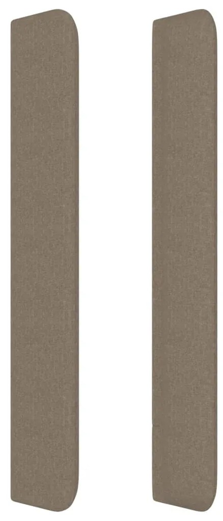 tópszínű szövet fejtámla szárnyakkal 203x16x118/128 cm