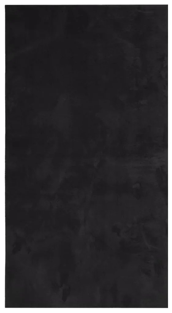 HUARTE fekete rövid szálú puha és mosható szőnyeg 60 x 110 cm