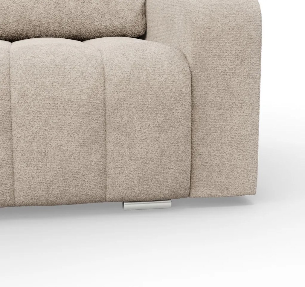 Modena sarokkanapé, szövet anyag, univerzális oldal, bézs