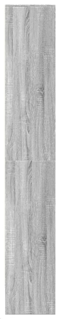szürke sonoma szerelt fa magasszekrény LED-ekkel 69x32,5x200 cm