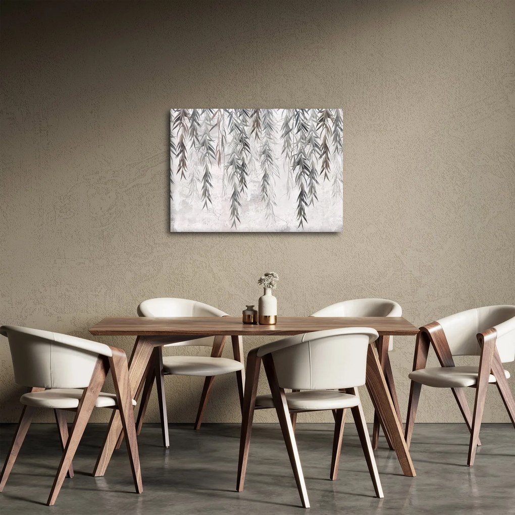 Kép - Fűzfa gallyak szürke vakolatban (70x50 cm)
