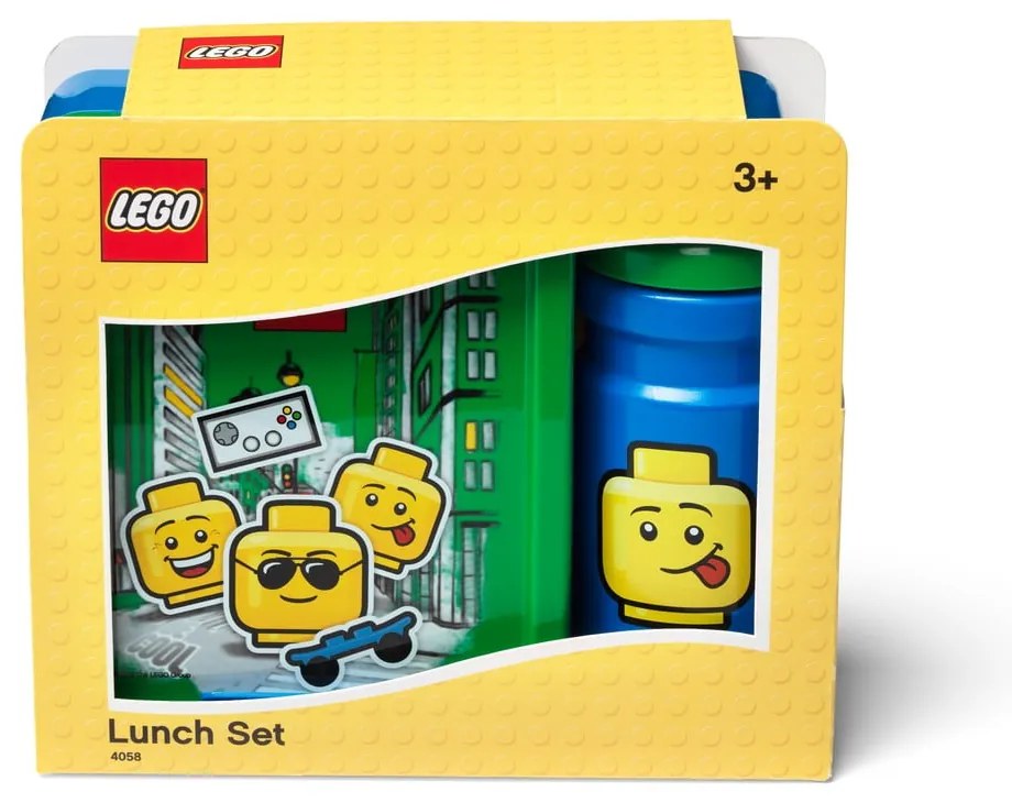Iconic zöld-kék uzsonnásdoboz és kulacs - LEGO®