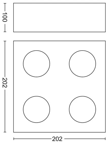 Philips 50494/31/P0-LED Dimmelhető spotlámpa MYLIVING BOX 4xLED/4,5W/230V