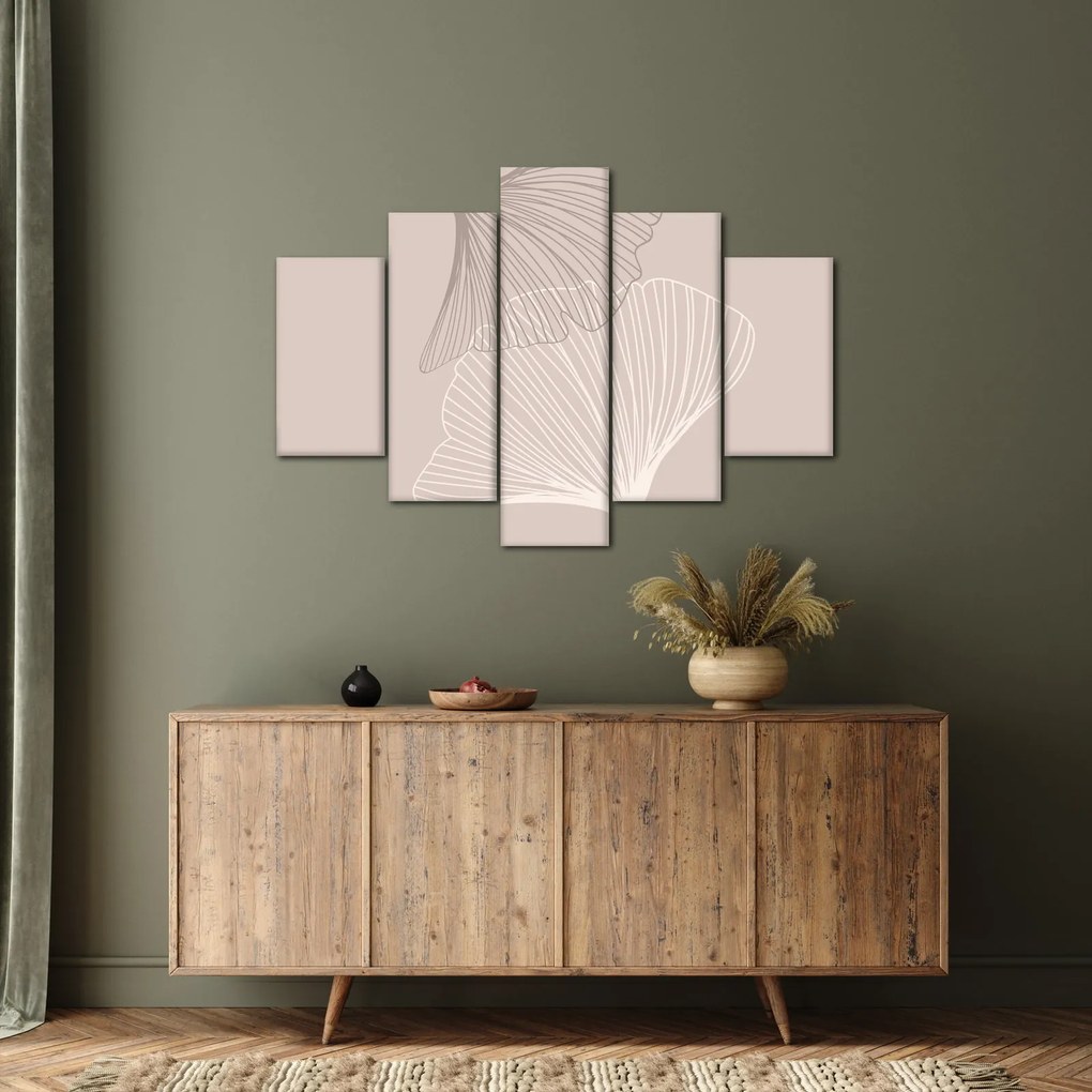 Kép - Bézs színű levelek N⁰2 (150x105 cm)