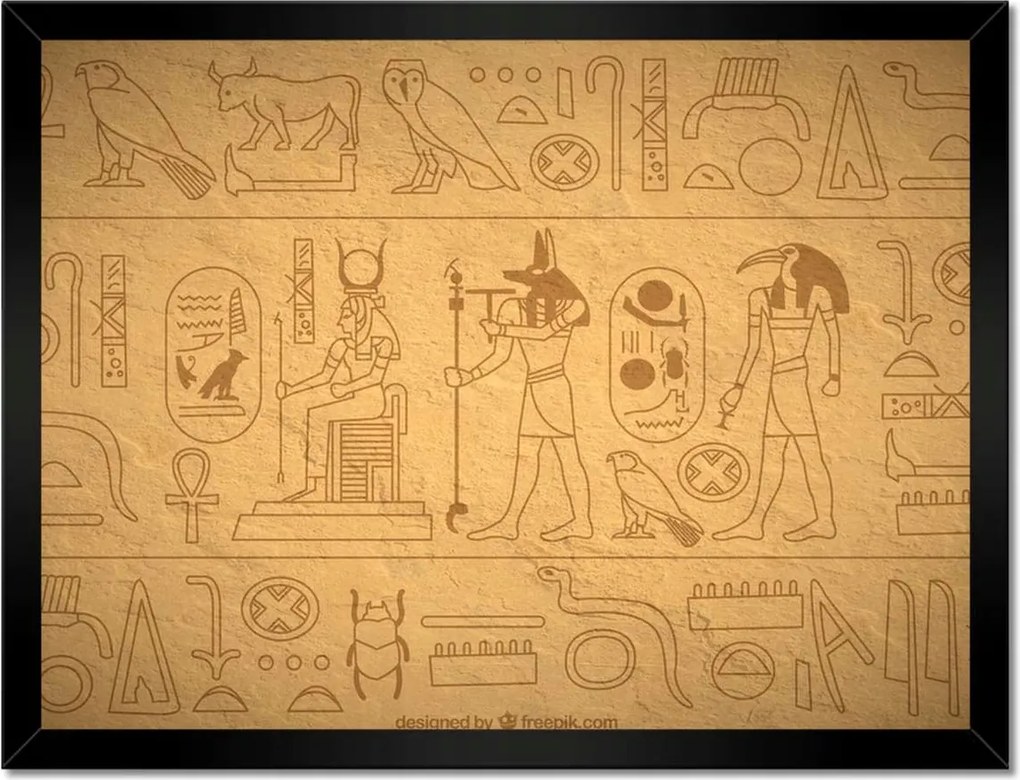 Poszterek keretben 40x30 Egyiptomi hieroglifák