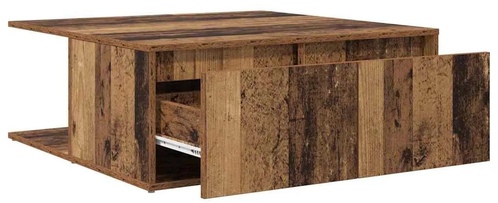Dohányzóasztal with Drawer Öreg fa 80 x 80 x 31 cm Faanyag