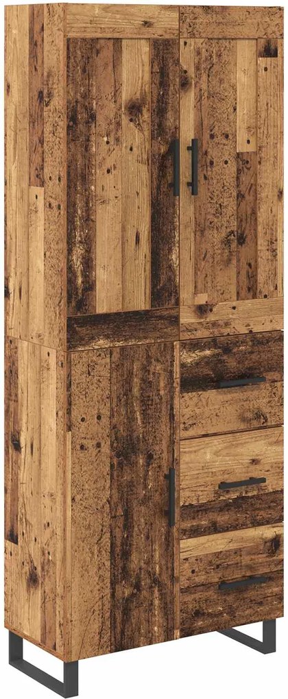vidaXL Magasfiú fiókkal Öreg fa 69,5 x 34 x 180 cm Faanyag
