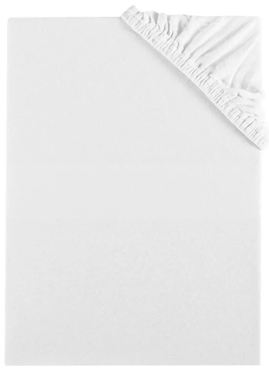 EMI fehér 100% pamutjersey gumis lepedő, 90x200-as lap