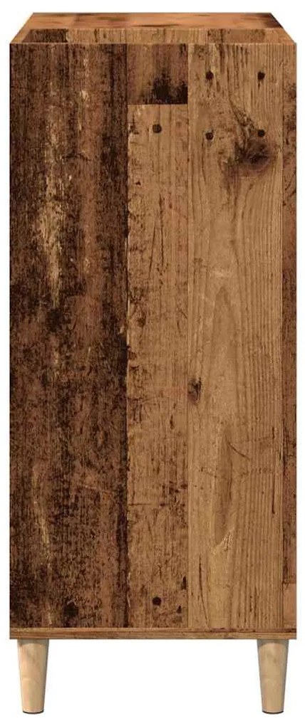 antik fa színű szerelt fa hanglemezszekrény 84,5 x 38 x 89 cm