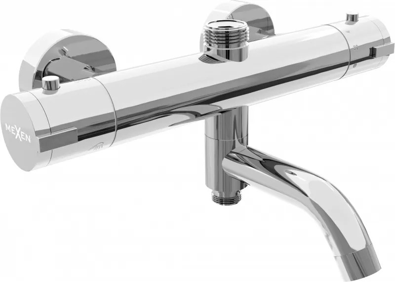 Mexen Kai termosztatikus kád-zuhany csaptelep, króm - 77900-00